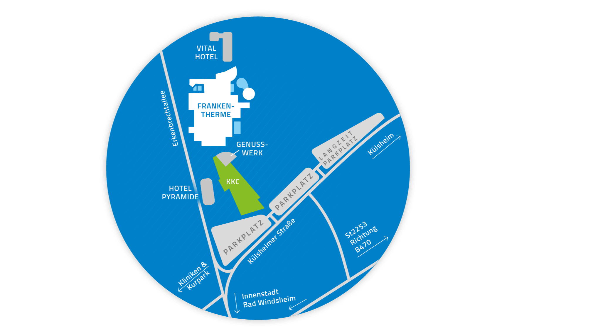 Umgebungsübersicht KKC & Thermenareal