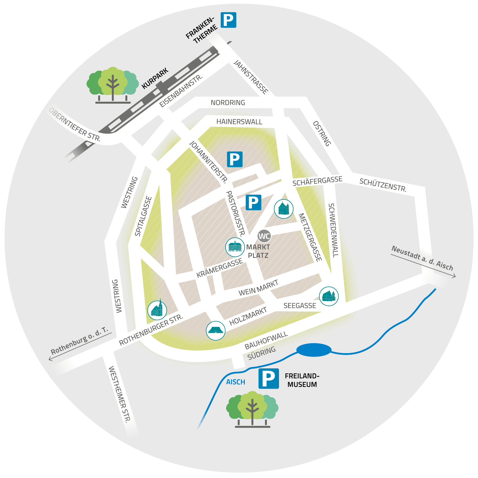 Stadt Plan Bad Windsheim