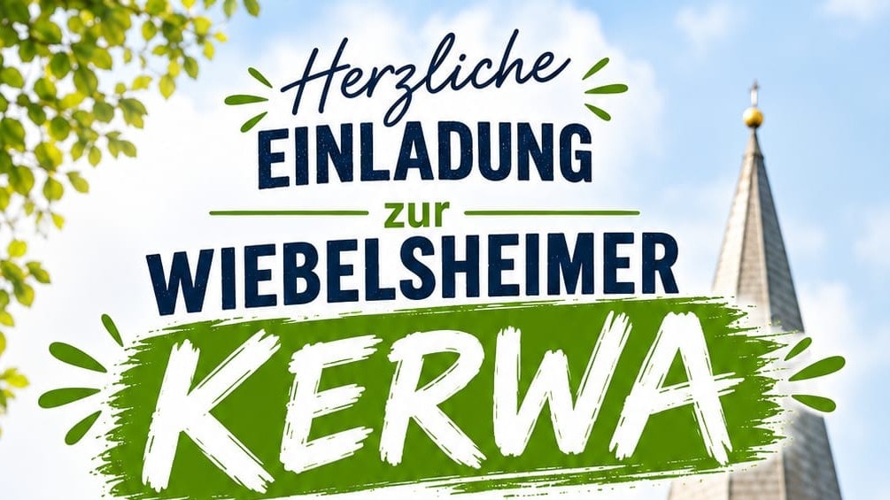 KI generiertes Plakat "Herzliche Einladung zur Wiebelsheimer Kerwa"
